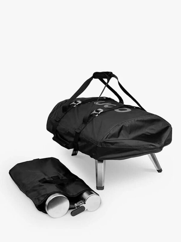 Fyra 12” Portable Outdoor Pizza Oven set, Black/Silver - Image 2