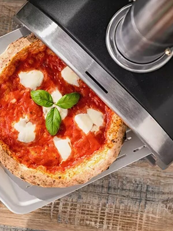 Fyra 12” Portable Outdoor Pizza Oven set, Black/Silver - Image 5